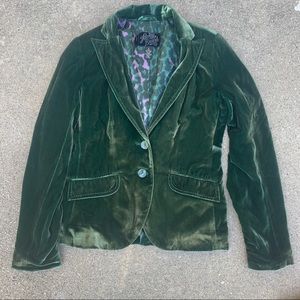 Lucky Brand Velvet Blazer Jacket Size Small